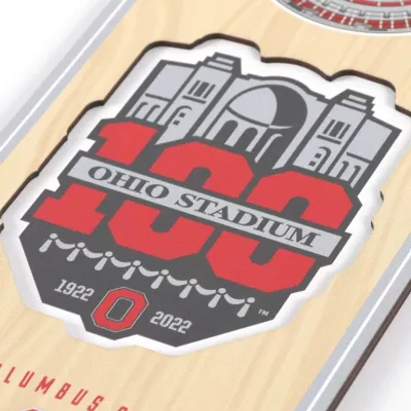 YouTheFan NCAA Ohio State Buckeyes 100th 3D Stadium 6x19 Banner - Ohio Stadium