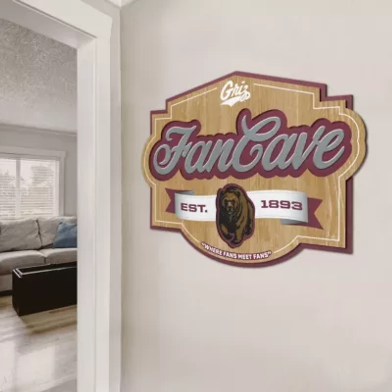 YouTheFan NCAA Montana Grizzlies Fan Cave Sign