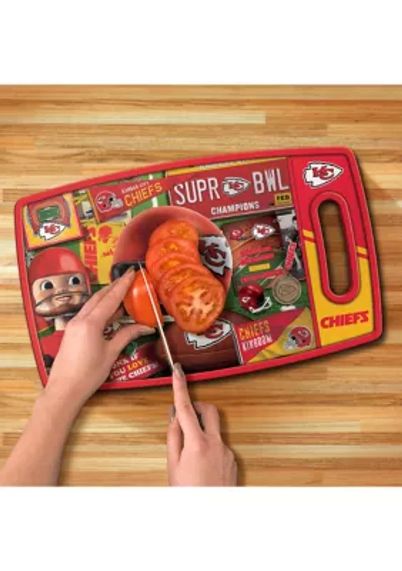 YouTheFan NFL Kansas City Chiefs Retro Series Cutting Board