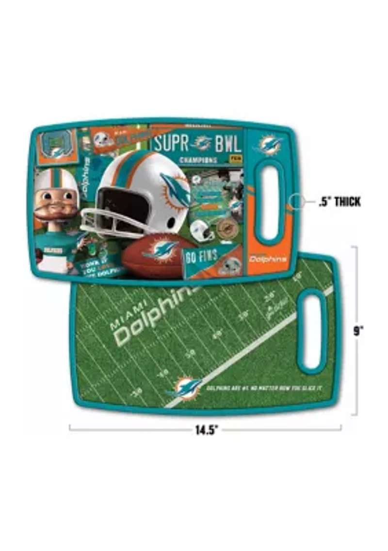 YouTheFan NFL Miami Dolphins Retro Series Cutting Board