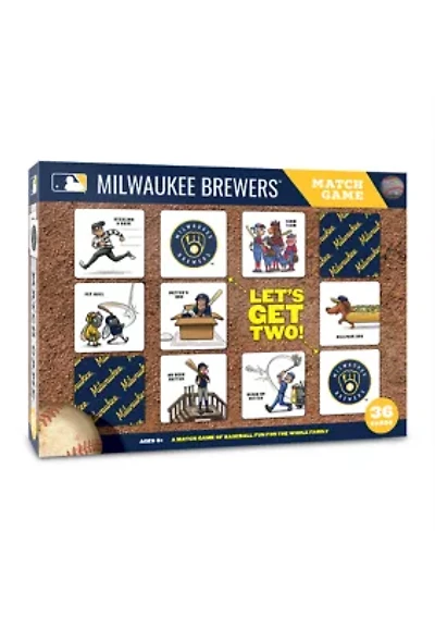 YouTheFan MLB Milwaukee Brewers Licensed Memory Match Game
