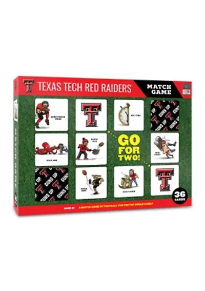 YouTheFan NCAA Texas Tech Red Raiders Licensed Memory Match Game