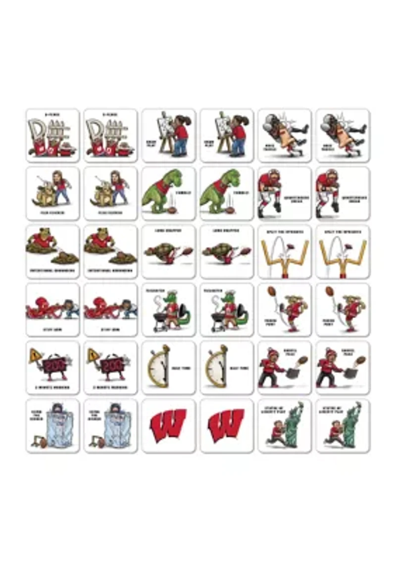 NCAA Wisconsin Badgers Licensed Memory Match Game