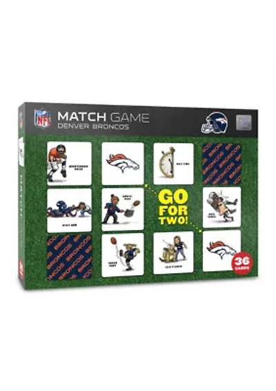YouTheFan NFL Denver Broncos Licensed Memory Match Game