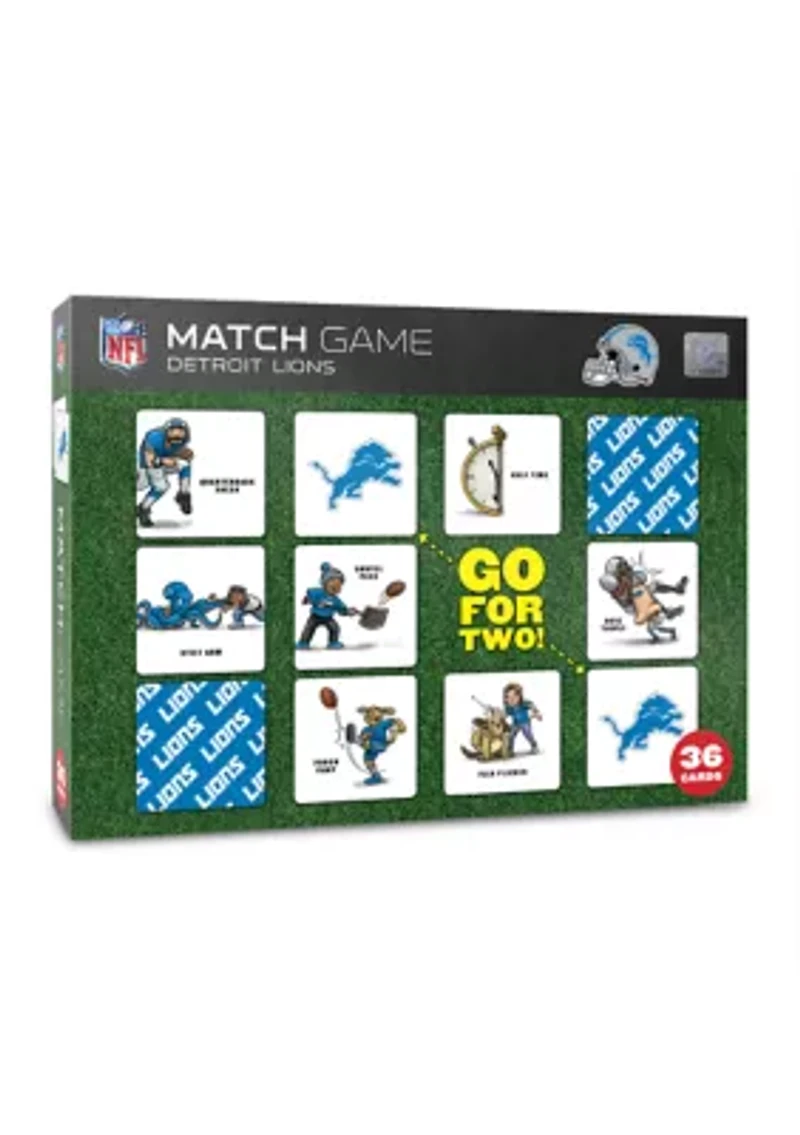 YouTheFan NFL Detroit Lions Licensed Memory Match Game