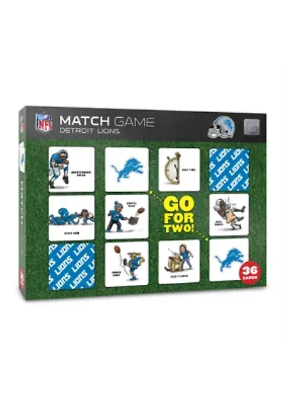 YouTheFan NFL Detroit Lions Licensed Memory Match Game