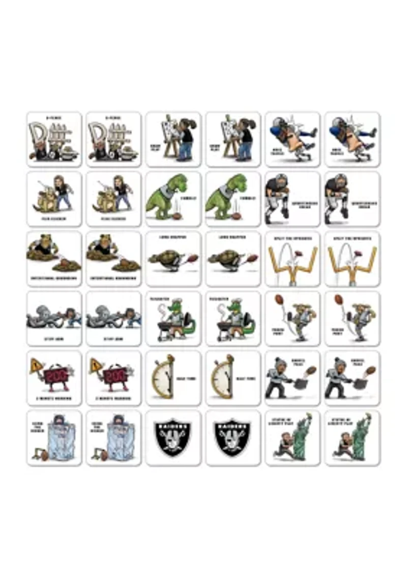 Oakland Raiders YouTheFan NFL Las Vegas Raiders Licensed Memory Match Game