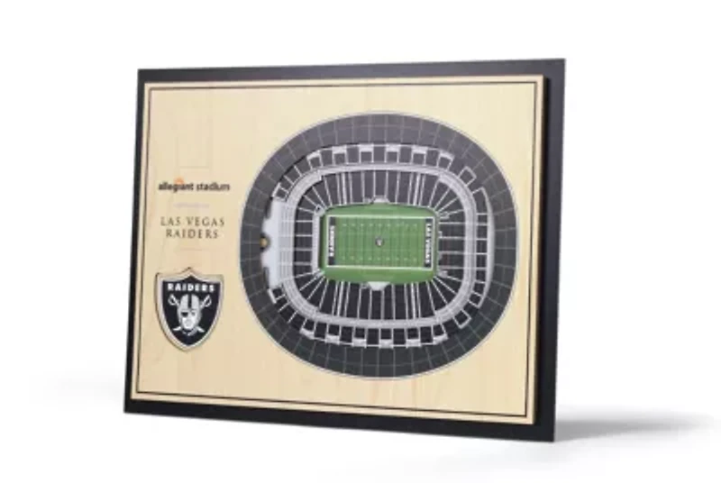 Oakland Raiders YouTheFan NFL Las Vegas Raiders 5-Layer StadiumView 3D Wall Art - Allegiant Stadium