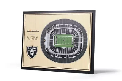Oakland Raiders YouTheFan NFL Las Vegas Raiders 5-Layer StadiumView 3D Wall Art - Allegiant Stadium