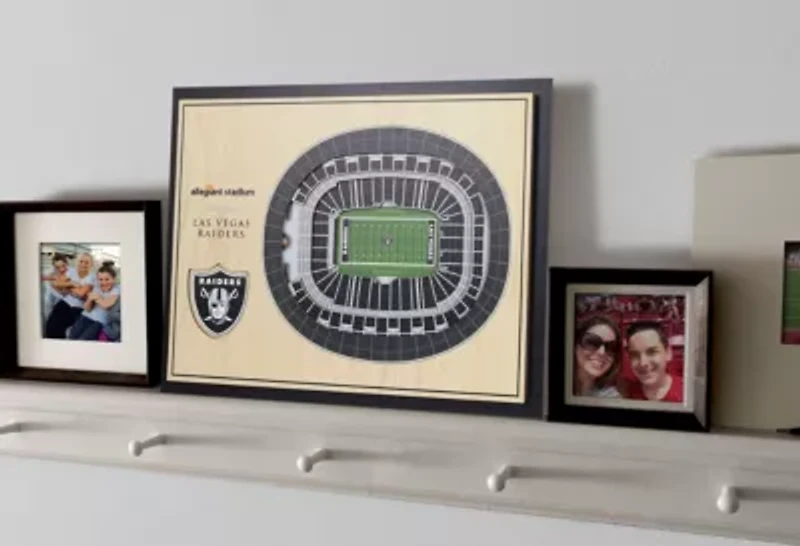 Oakland Raiders YouTheFan NFL Las Vegas Raiders 5-Layer StadiumView 3D Wall Art - Allegiant Stadium