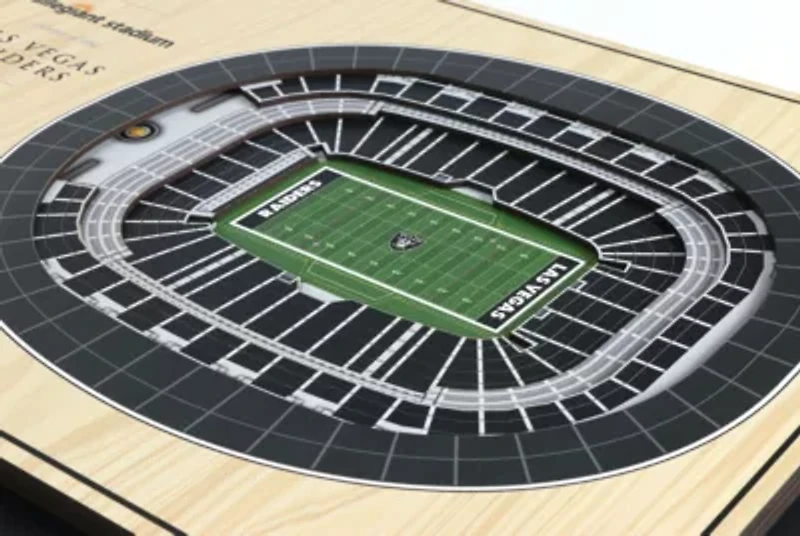 Oakland Raiders YouTheFan NFL Las Vegas Raiders 5-Layer StadiumView 3D Wall Art - Allegiant Stadium