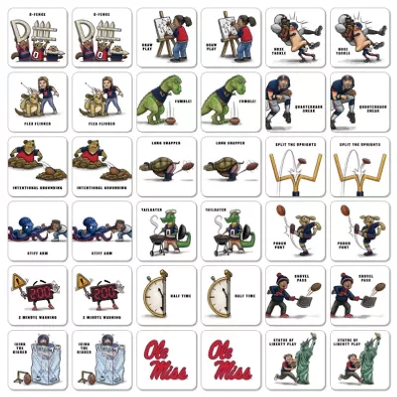 Ole Miss Rebels YouTheFan NCAA Mississippi Rebels Licensed Memory Match Game