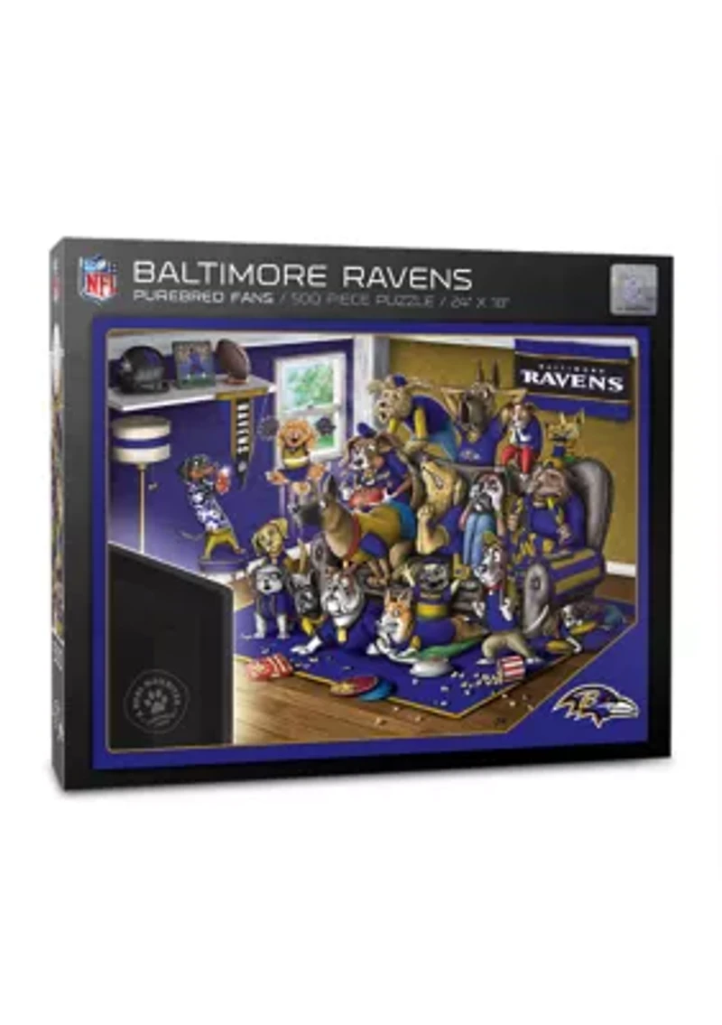 YouTheFan NFL Baltimore Ravens Purebred Fans 500pc Puzzle - "A Real Nailbiter"