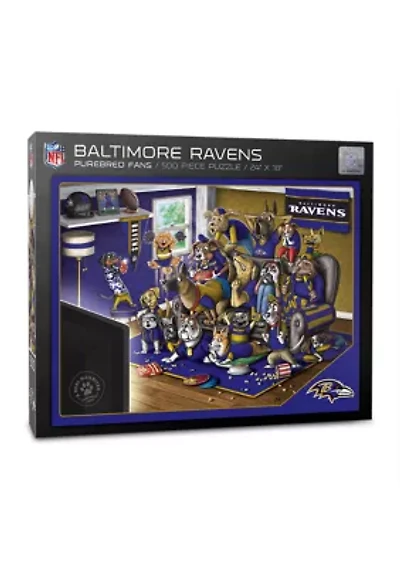 YouTheFan NFL Baltimore Ravens Purebred Fans 500pc Puzzle - "A Real Nailbiter"