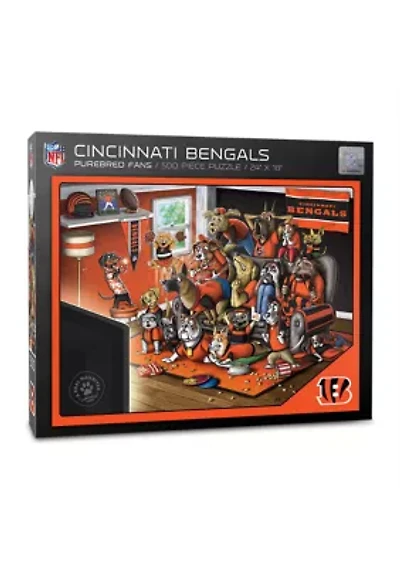 YouTheFan NFL Cincinnati Bengals Purebred Fans 500pc Puzzle - "A Real Nailbiter"