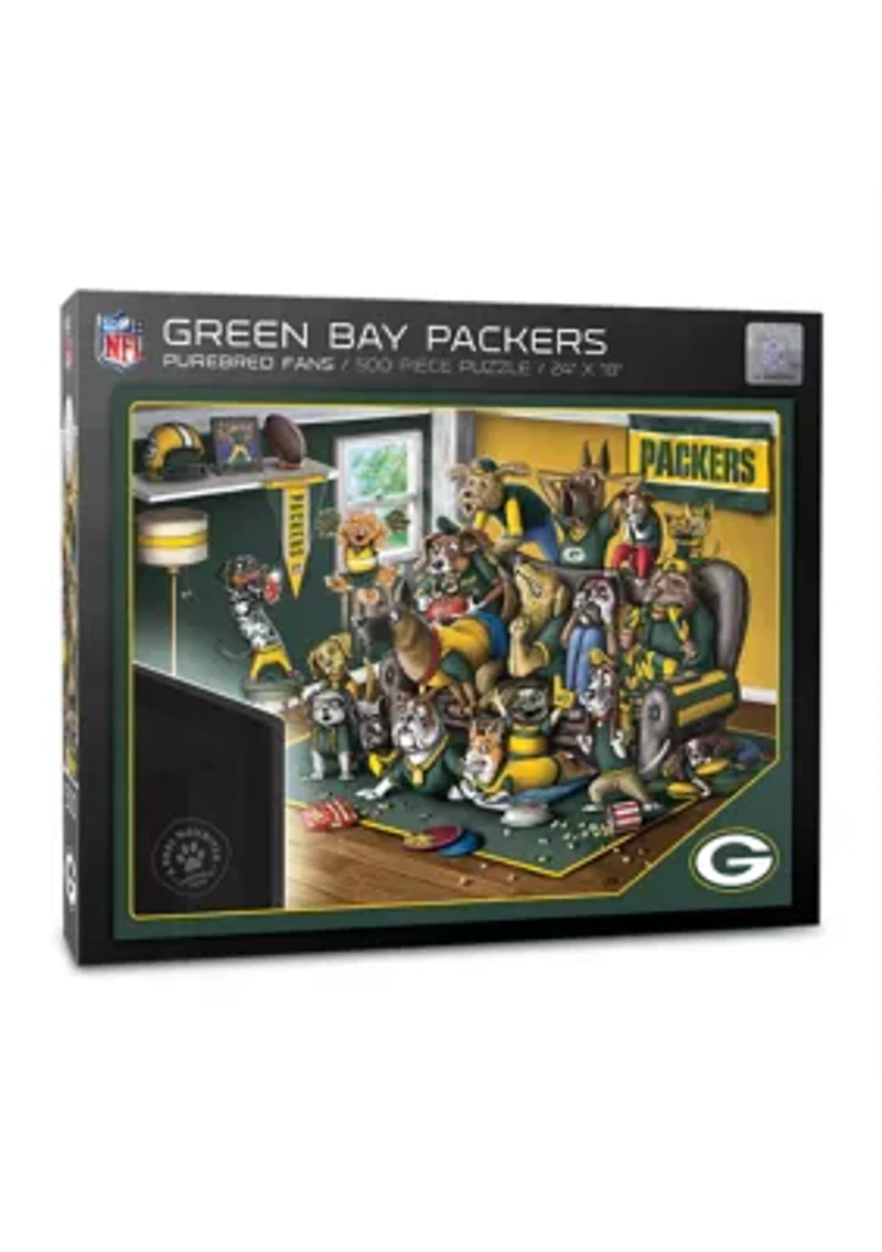 YouTheFan NFL Green Bay Packers Purebred Fans 500pc Puzzle - "A Real Nailbiter"