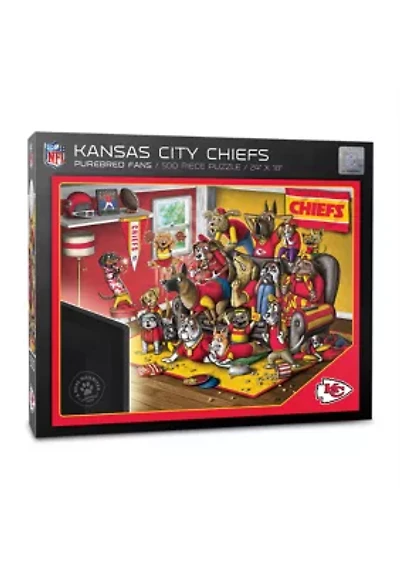 YouTheFan NFL Kansas City Chiefs Purebred Fans 500pc Puzzle - "A Real Nailbiter"
