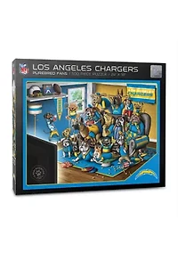YouTheFan NFL Los Angeles Chargers Purebred Fans 500pc Puzzle - "A Real Nailbiter"