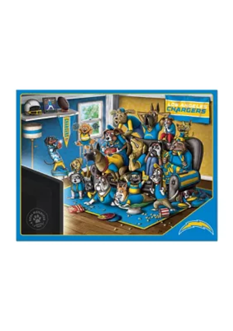 YouTheFan NFL Los Angeles Chargers Purebred Fans 500pc Puzzle - "A Real Nailbiter"