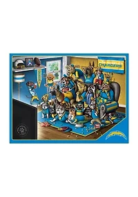 YouTheFan NFL Los Angeles Chargers Purebred Fans 500pc Puzzle - "A Real Nailbiter"