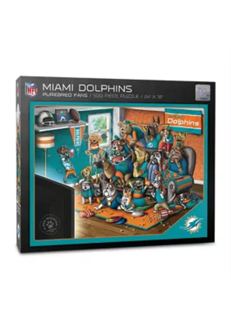 YouTheFan NFL Miami Dolphins Purebred Fans 500pc Puzzle - "A Real Nailbiter"