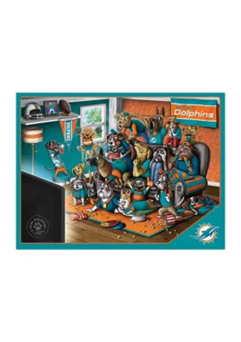 YouTheFan NFL Miami Dolphins Purebred Fans 500pc Puzzle - "A Real Nailbiter"