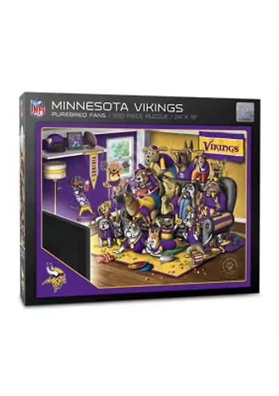 YouTheFan NFL Minnesota Vikings Purebred Fans 500pc Puzzle - "A Real Nailbiter"