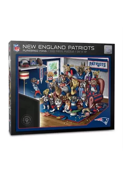 YouTheFan NFL New England Patriots Purebred Fans 500pc Puzzle - "A Real Nailbiter"
