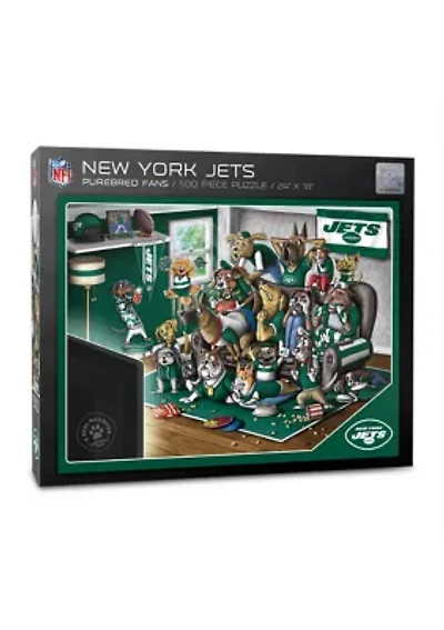 YouTheFan NFL New York Jets Purebred Fans 500pc Puzzle - "A Real Nailbiter"
