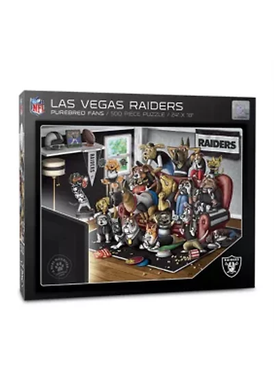 Oakland Raiders YouTheFan NFL Las Vegas Raiders Purebred Fans 500pc Puzzle - "A Real Nailbiter"
