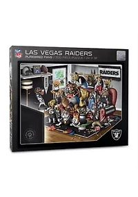 Oakland Raiders YouTheFan NFL Las Vegas Raiders Purebred Fans 500pc Puzzle - "A Real Nailbiter"