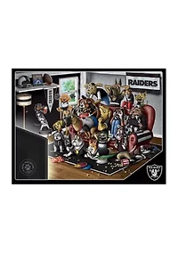 Oakland Raiders YouTheFan NFL Las Vegas Raiders Purebred Fans 500pc Puzzle - "A Real Nailbiter"