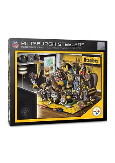 YouTheFan NFL Pittsburgh Steelers Purebred Fans 500pc Puzzle - "A Real Nailbiter"