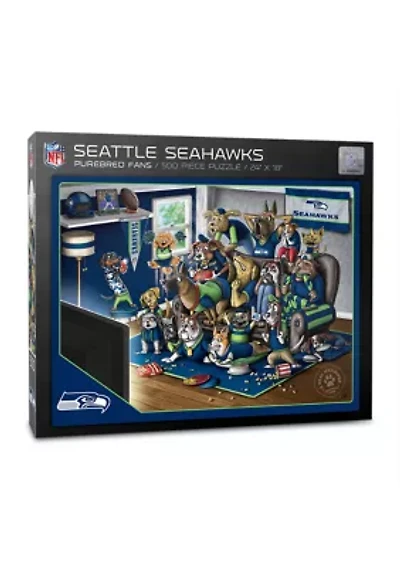 YouTheFan NFL Seattle Seahawks Purebred Fans 500pc Puzzle - "A Real Nailbiter"