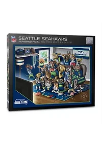 YouTheFan NFL Seattle Seahawks Purebred Fans 500pc Puzzle - "A Real Nailbiter"