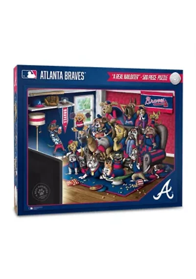 YouTheFan MLB Atlanta Braves Purebred Fans 500pc Puzzle - "A Real Nailbiter"