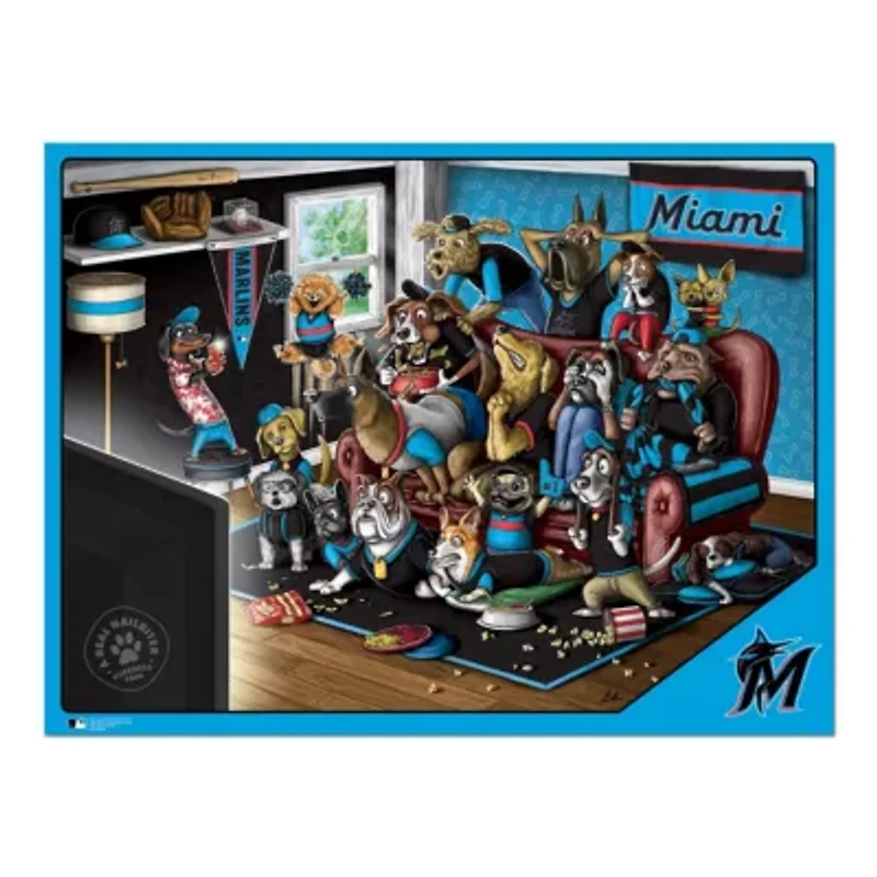 YouTheFan MLB Miami Marlins Purebred Fans 500pc Puzzle - "A Real Nailbiter"