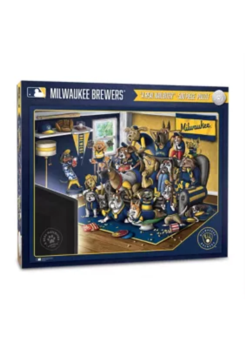 YouTheFan MLB Milwaukee Brewers Purebred Fans 500pc Puzzle - "A Real Nailbiter"
