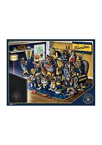 YouTheFan MLB Milwaukee Brewers Purebred Fans 500pc Puzzle - "A Real Nailbiter"