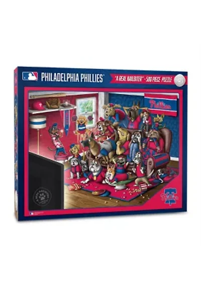 YouTheFan MLB Philadelphia Phillies Purebred Fans 500pc Puzzle - "A Real Nailbiter"