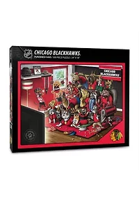 YouTheFan NHL Chicago Blackhawks Purebred Fans 500pc Puzzle - "A Real Nailbiter"