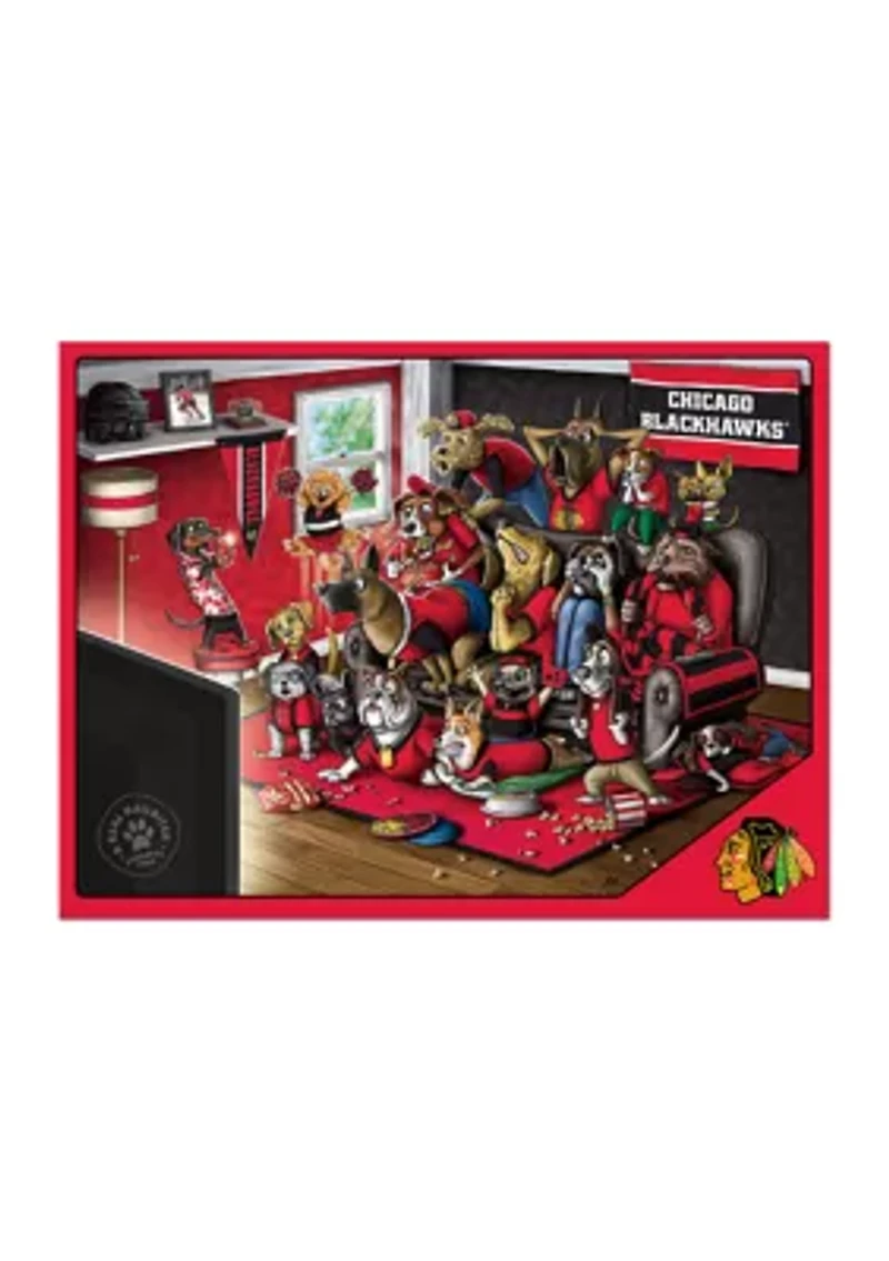 YouTheFan NHL Chicago Blackhawks Purebred Fans 500pc Puzzle - "A Real Nailbiter"