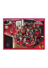 YouTheFan NHL Chicago Blackhawks Purebred Fans 500pc Puzzle - "A Real Nailbiter"