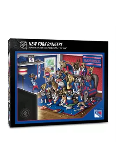 YouTheFan NHL New York Rangers Purebred Fans 500pc Puzzle - "A Real Nailbiter"