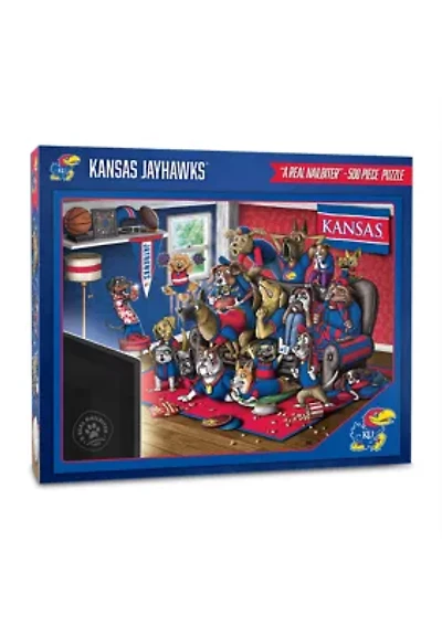 YouTheFan NCAA Kansas Jayhawks Purebred Fans 500pc Puzzle - "A Real Nailbiter"