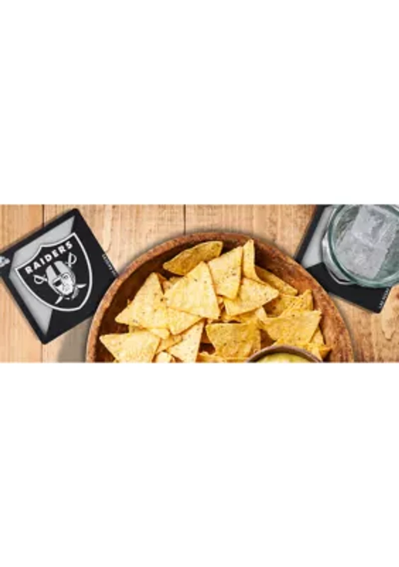 Oakland Raiders YouTheFan NFL Las Vegas Raiders 3D Logo Series Coasters