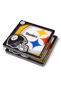 YouTheFan NFL Pittsburgh Steelers 3D Logo Series Coasters