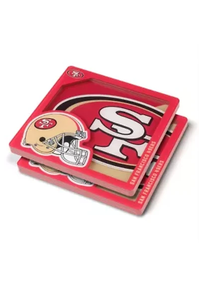 YouTheFan NFL San Francisco 49ers 3D Logo Series Coasters