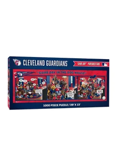 Cleveland Indians YouTheFan MLB Cleveland Guardians Game Day in the Dog House 1000pc Puzzle