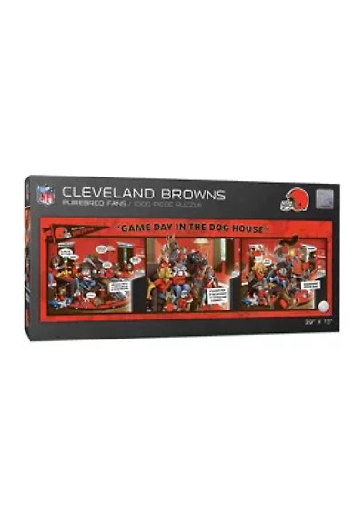 YouTheFan NFL Cleveland Browns Game Day in the Dog House 1000pc Puzzle